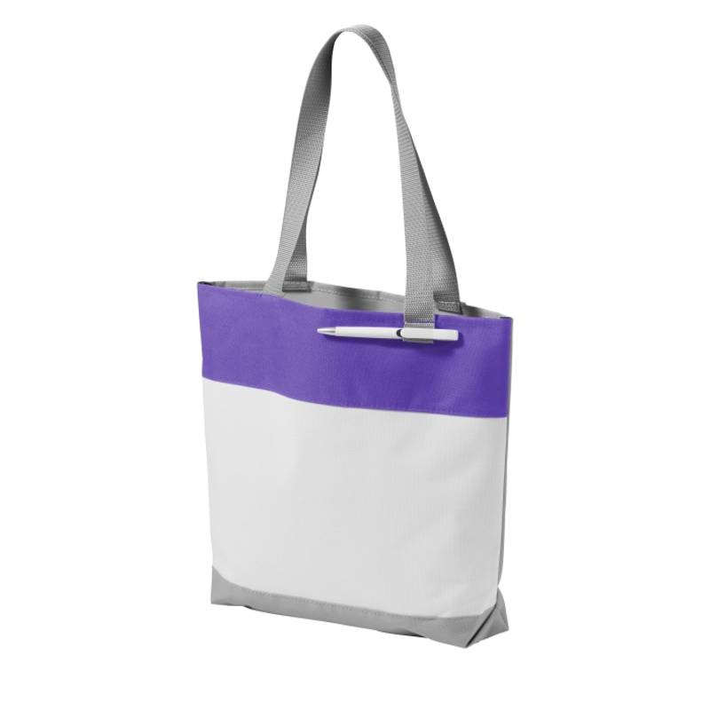 Nákupní taška s poutkem na pero, fialová Nákupní taška s poutkem na pero, fialová